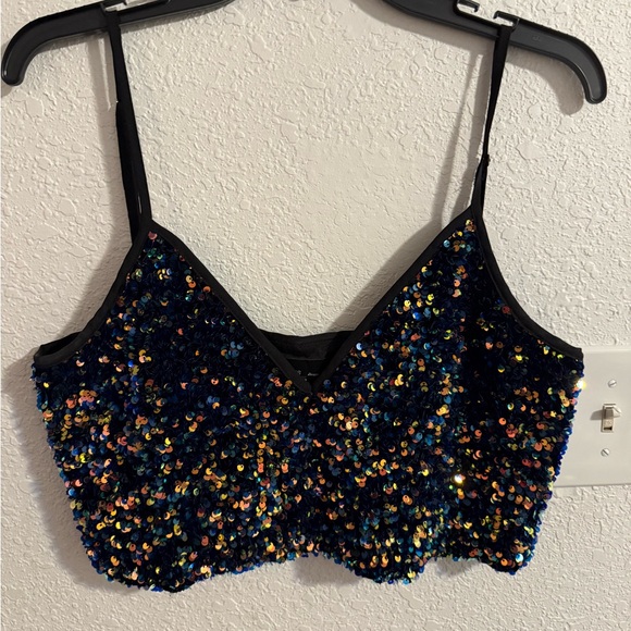 Hot Miami Styles Sequin Mini Skirt Set - Multicolor - Picture 4 of 5